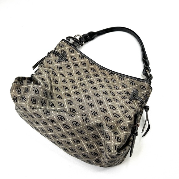 Dooney & Bourke | Dark Grey Signature Shoulder Bag Large - Picture 2 of 10